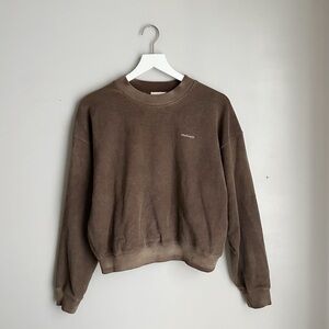 Madhappy Terry Cloth Crewneck in Brown